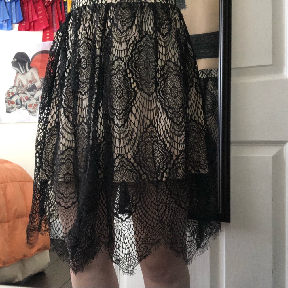 Black Lace Skirt - Picture 3 of 7